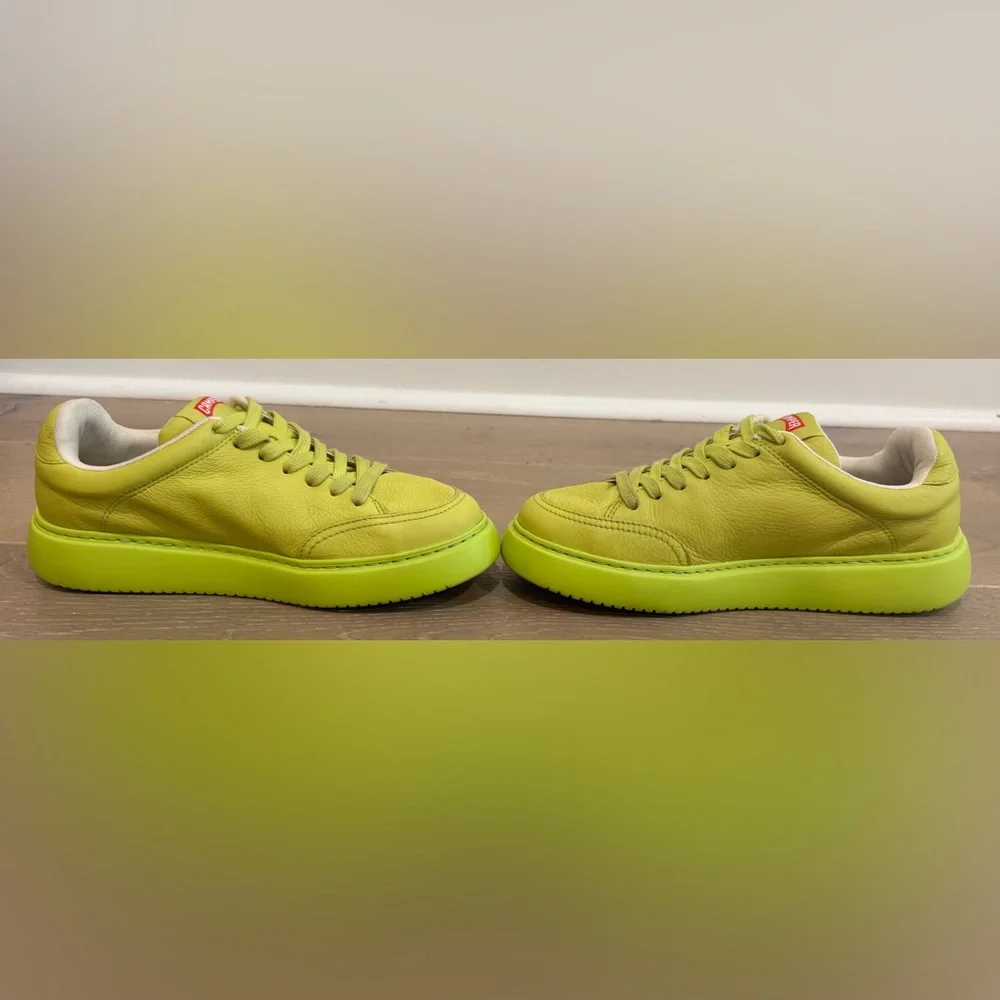 Camper Lime Green Leather Sneakers - Picture 4 of 6